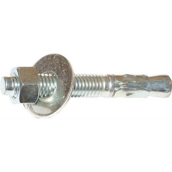 Midwest Fastener Wedge Anchor, 1/2" Dia., 3-3/4" L, Zinc Plated 04128